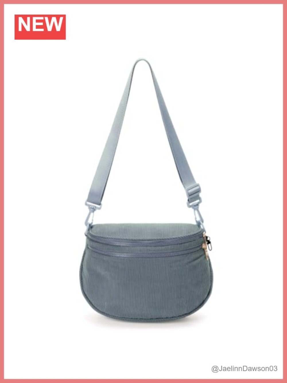 Corduroy Crossbody Bum Bag Adjustable Anti-Theft Fanny Pack Multi-Pocket Travel